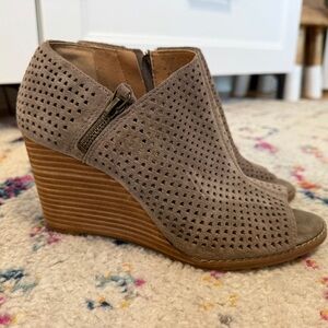 Lucky Brand Perforated Wedge Sandals